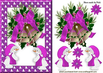 Christmas Snowlady Pretty in Pink