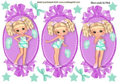 Cute Girlie Toppers with Bows & Butterflies