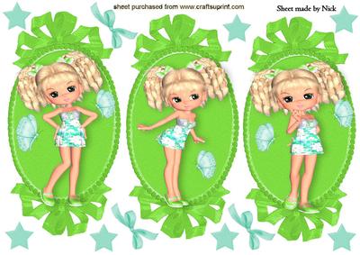 Little Girlie Toppers, Pretty in Green