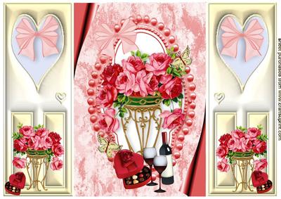 Red Roses with Champers and Chocolates, Gatefold