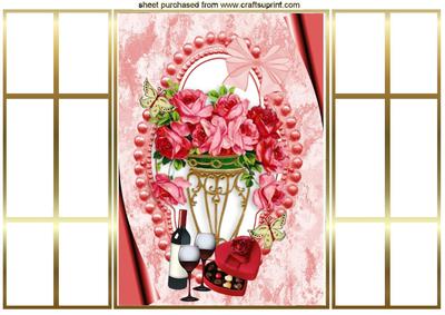 Roses, Champagne, & Chocholates, French Gatefold