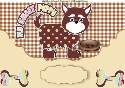 My Sweet Puppy, on Scalloped Envelope A4