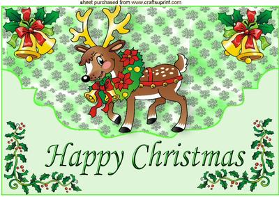 Little Reindeer with Bells A4