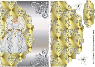 Christmas Angel on Scalloped Envelope