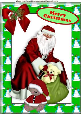 Santa with His Sack of Toys A4