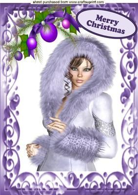 Dressed for Winter in Purple A4