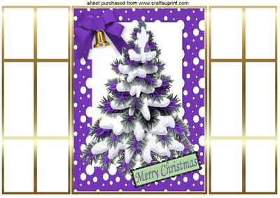 Christmas Tree, in Purple Frame, French Doors
