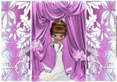 Lady with Pink Drapes, Floral Doors Gatefold