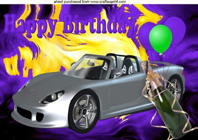 Silver Sports Car, Very Nice! with Champagne A4