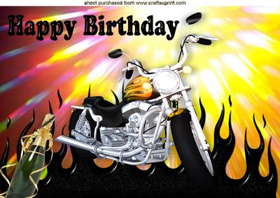 Motor Bike with Champagne A4