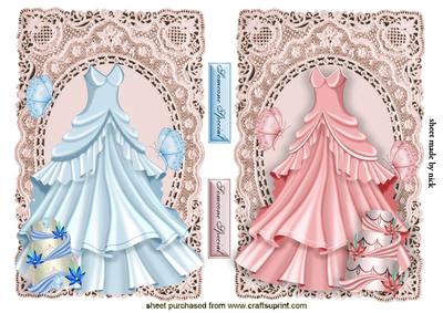 Vintage Lace Toppers, with Ball Gowns and Cakes