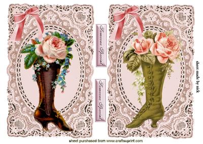 Vintage Boots on Vintage Lace Toppers