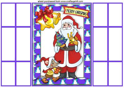 Cup of Tea Santa, Purple French Doors