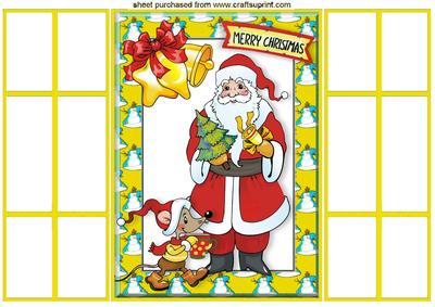 Cup of Tea Santa, Gold French Doors