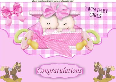 Double Trouble, Twin Baby Girls A4