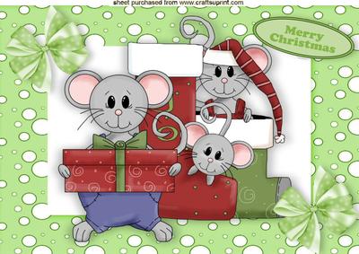 Little Christmas Mice A4