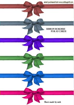 Lovely Borders with Bows, in Lots of Colours