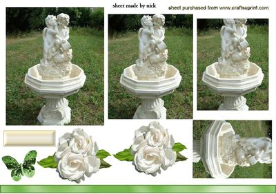 Water Feature of Cherubs , Pyramids