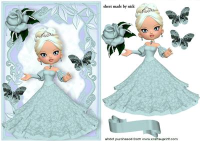 Little Lady in Silver Ball Gown