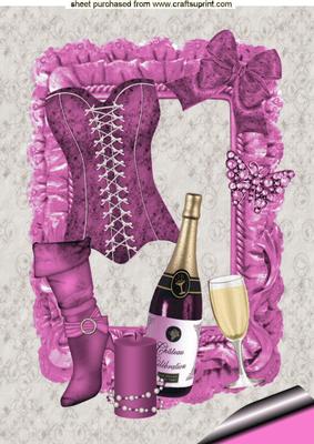 I Love to Party with Pink Basque A4