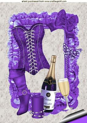 I Love to Party with Purple Basque A4
