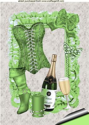 I Love to Party in Green Basque A4