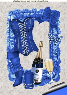 I Love to Party in Blue Basque A4