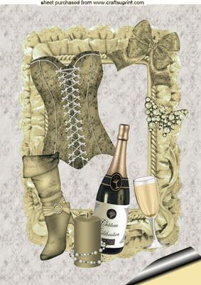 I Love to Party in Gold Basque A4