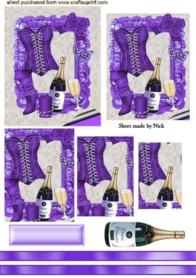 Purple Basque with Champagne Pyramids