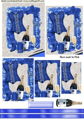 Blue Basque with Champagne Pyramids