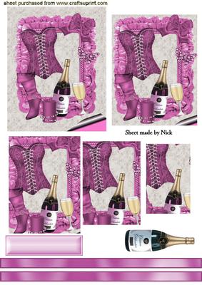 Pink Basque with Champagne Pyramids