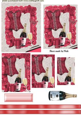 Red Basque with Champagne Pyramids
