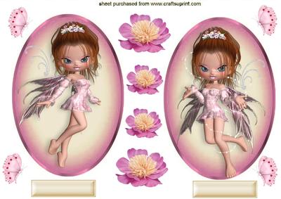 Pretty Blush Faerie Toppers with Water Lillies