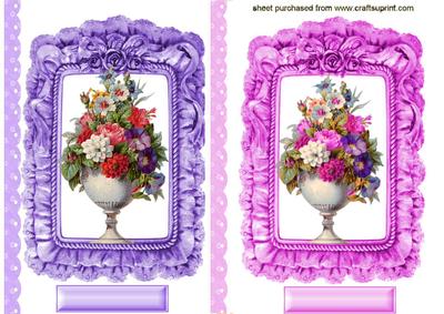 Pretty Flower Toppers in Frill Frame