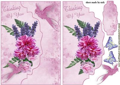 Thinking of You with Butterflies and Birds