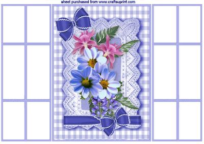 Summer Flowers with Bows French Gatefold