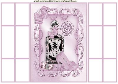 Perfume, Pink Shoes & Handbag, French Gatefold