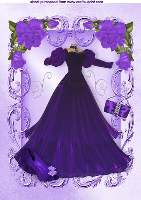 Purple Vintage Dress, Shoes, & Handbag A4