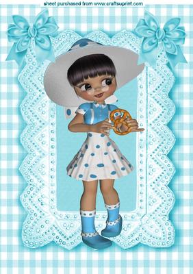 Pretty in Blue Gingham A4