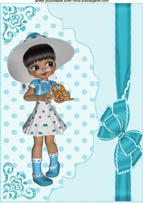 Pretty in Blue Dots A4