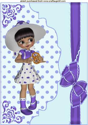 Pretty in Purple Dots A4