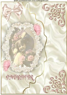 Beautiful Cameo of a Vintage Girl for a Lovely Daughter A4