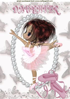 For a Daughter, Sweet Little Ballerina A4