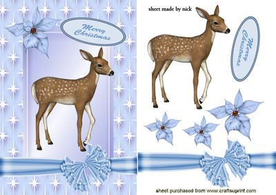 Little Reindeer in Star Frame