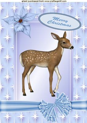 Little Reindeer in Star Frame A4