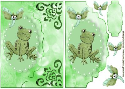 Cute Little Felt Frog with Cheeky Butterfly