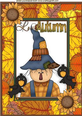 Love Autumn, with Black Crows, and Scarecrow A4