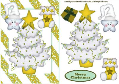 Gold Christmas Tree with Cheeky Star