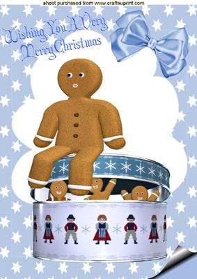 Cute Little Gingerbread Men in a Tin, A4