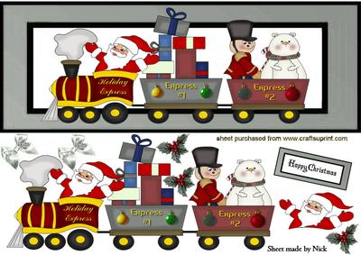 Welcome on Board the Santa Train in Silver Frame